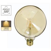 Ampoule Vintage filament, globe G125, culot E27, blanc chaud, 3,8W, 350 lm