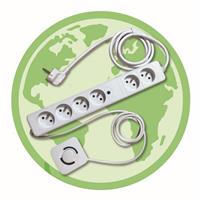 Multiprise secteur avec interrupteur dport 4 prises + 2 prises permanentes
