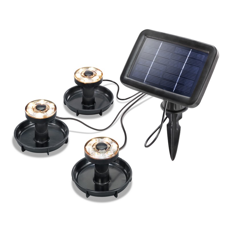 Éclairage d'étang, lumière de thé LED flottante solaire avec télécommande,  3 modes Lumière de flamme Éclairage solaire flottant de piscine