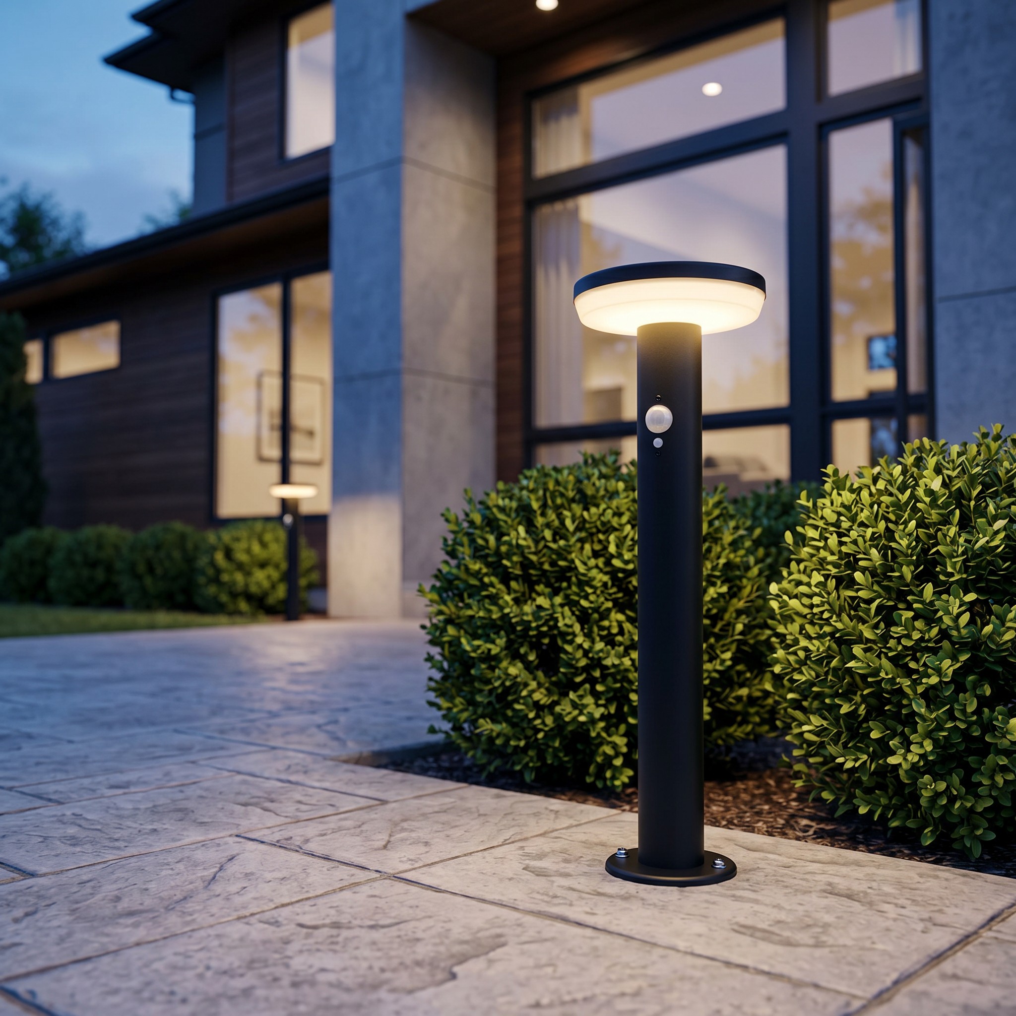 Borne solaire Sofia 600 lumens 50cm avec détecteur de mouvement                 