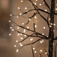 Sapin de noel solaire 75cm blanc chaud                                          