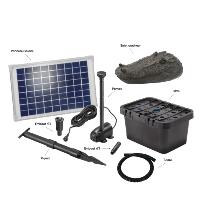 Kit fontaine crocodile  avec pompe solaire directe 600L - 10W                   