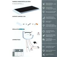 Kit solaire camping car 100W 12V MPPT                                           