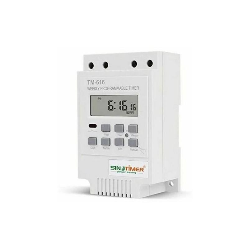 Programmateur electrique hebdomadaire 7 jours timer8 220v 3500w minuteur  horaire minuterie 10 prog