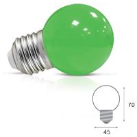 Ampoule led ronde E27 1W couleur vert                                           