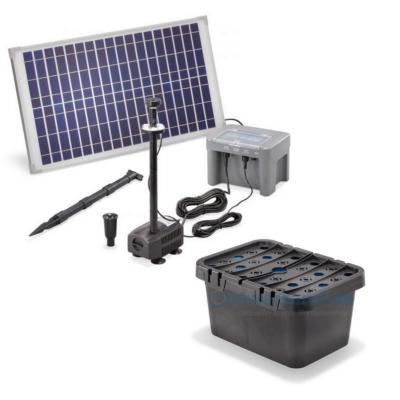 Kit bassin Aquarium extérieur avec pompe solaire 630L-25W avec filtre batterie et led