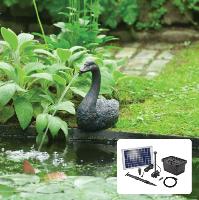 Kit fontaine cygne avec pompe solaire directe 600L - 10W                        
