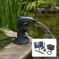 Kit fontaine dauphin avec pompe solaire directe 600L - 10W                      