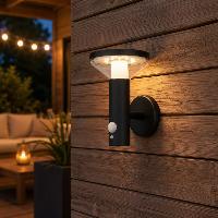 Applique murale solaire Antonia noir 200 lumens avec d�tecteur de mouvement     