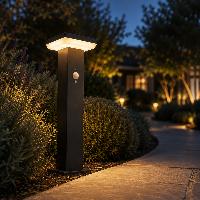 Borne solaire Cara 600 lumens 50cm avec détecteur de mouvement                  