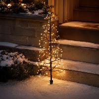 Sapin de noel solaire 75cm blanc chaud                                          