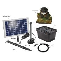 Kit fontaine loutre avec pompe solaire directe 600L - 10W                       