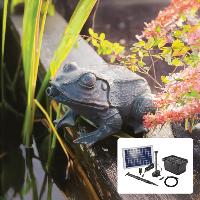 Kit fontaine crapaud avec pompe solaire directe 600L - 10W                      