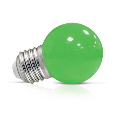 Ampoule led ronde E27 1W couleur vert                                           