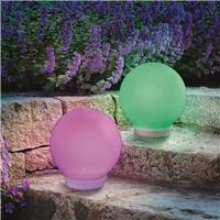 Boule solaire  multicolore étanche 20 cm avec télécommande, boite de 2          