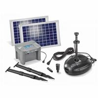 Kit pompe solaire bassin Milano Led 20W avec batterie