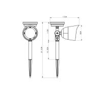 Spot solaire sol inox brossé 30 lumens blanc froid                                     