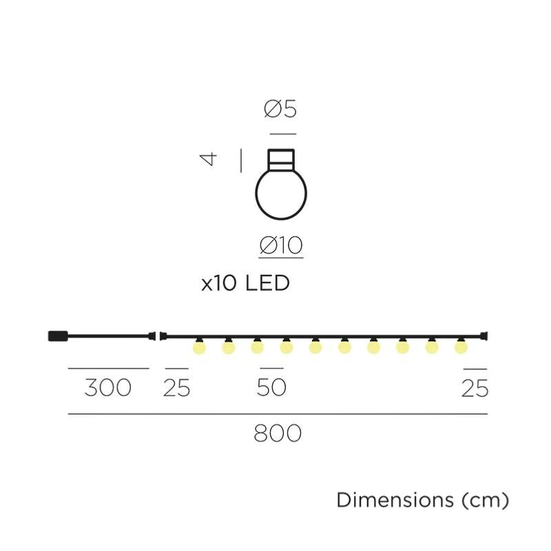 Guirlande solaire de 10 mètres avec 10 ou 15 ampoules panneau solaire -  LumenXL