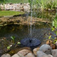 Fontaine de bassin Solaire avec pompe et Panneau solaire 27cm, Déco Bassin