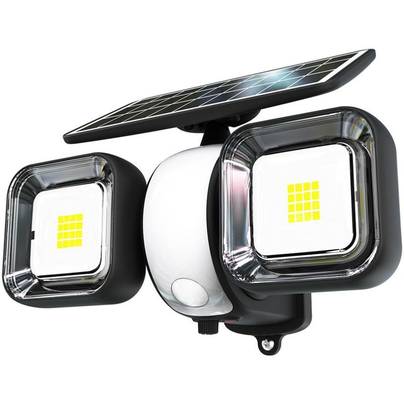 Lampe Solaire Extérieur,BR-Vie 3 modes de Projecteur LED Exterieur  Detecteur de Mouvement, Lumière Solaire Extérieure IP65 Appliques Murales Projecteur  Exterieur LED Pour Cour, Entrées, Terrasse