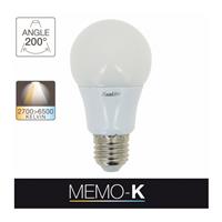 Ampoule Led Memo-K E27 806 lumens 10W type de blanc programmable                