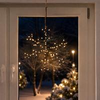 Flocon de neige solaire 40cm blanc chaud                                        