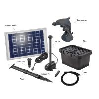 Kit fontaine dauphin avec pompe solaire directe 600L - 10W                      
