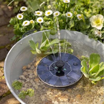 Fontaine solaire disque flottant 130l/h éclairage coloré                        