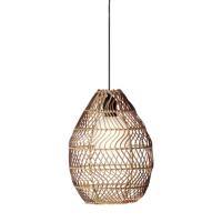 Suspension solaire résine tressée beige et brun 25 lumens                       