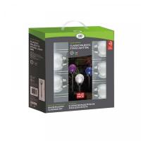 Balise solaire Globe 10 cm verre craquelé, pack de 5
