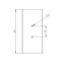 Tête de mât rectangulaire diamètre 80mm                                         