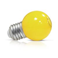 Ampoule led ronde E27 1W couleur jaune                                          