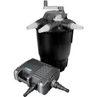 Système de filtration complet pour bassin avec pompe et filtration jusqu'à 28000 litres