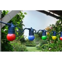 Guirlande solaire Colorado 10 ampoules colorées, 3 puissances d'éclairage       