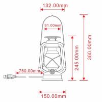 Lampe tempête solaire Vintage blanc chaud 58 lm