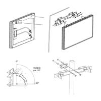 Support universel panneau solaire sol, mur ou mât, 20W maxi                     