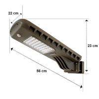 Eclairage solaire exterieur intelligent module solaire 12W intégré, led blanc froid avec détecteur de mouvement et timer