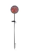 Piquet solaire papillon effet vitrail h 89cm                                    