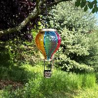 Lanterne solaire type ballon montgolfière h 80cm                                