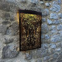 Panneau mural décoratif solaire éléphant 50 x 32cm                              
