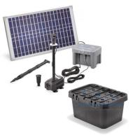 Kit bassin Aquarium extérieur avec pompe solaire 630L-25W avec filtre batterie et led