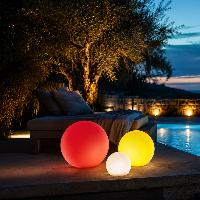 Lot de 3 x boule solaire multicolore 20,30, 40 cm                               