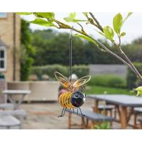 Abeille solaire lumineuse à suspendre, boite de 3