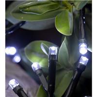 Guirlande solaire 200 leds blanches, 2 modes