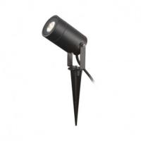 Projecteur Led Slim 12V noir piquet IP65 douille GU5.3 (sans ampoule)