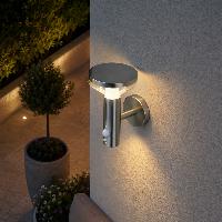 Applique murale solaire Antonia acier 200 lumens avec détecteur de mouvement    