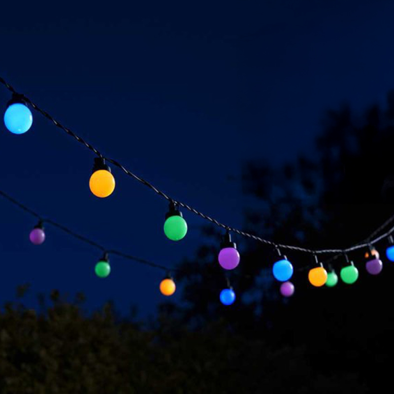 Guirlande lumineuse Festoon 30 ampoules - solaire et secteur                    