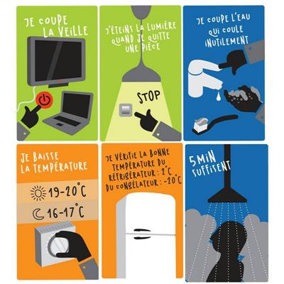 Lot de 6 aimants Eco Gestes
