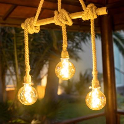 Suspension 3x ampoule Ilaria sans fil recharge solaire et USB