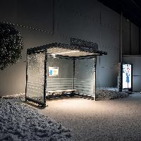 Kit éclairage solaire programmable type Abri bus 50W                            
